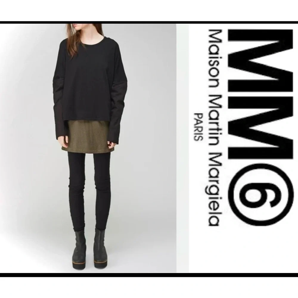 MM6 MAISON MARGIELA | 38.5 / 8 | La Garçonne Waxed Boot Platform Cracked Leather